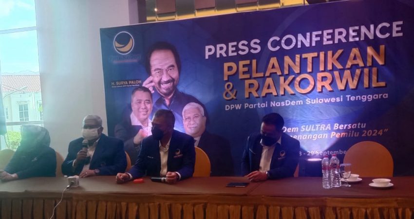 Dilantik Sebagai Ketua DPW NasDem Sultra, Ali Mazi: Kita Bangun Silaturahmi yang Baik untuk Membangun Sultra