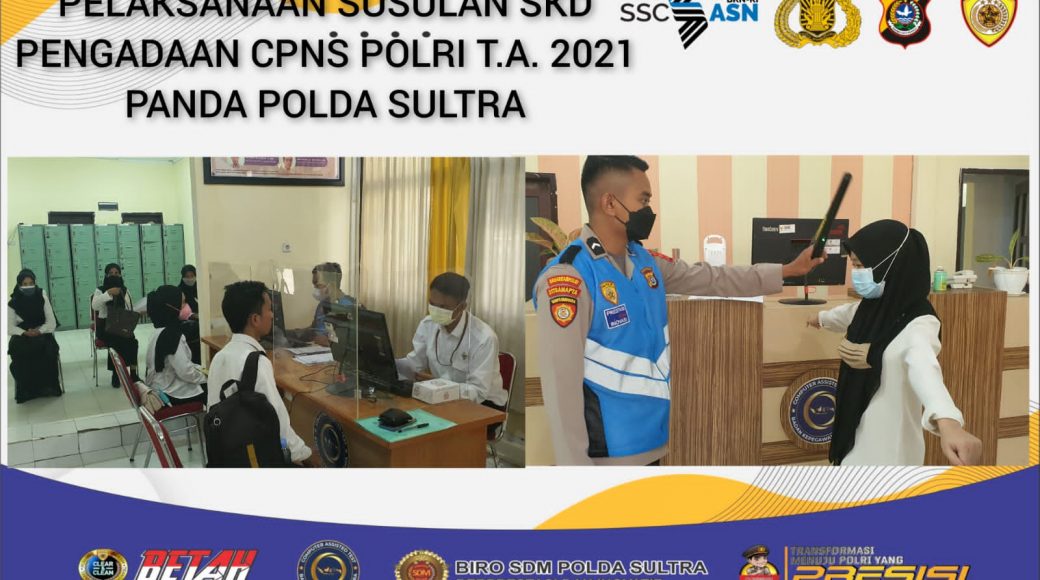 Sempat Reaktif, Peserta CPNS Polri T.A 2021 Panda Polda Sultra Ikuti SKD Susulan Hari Ini