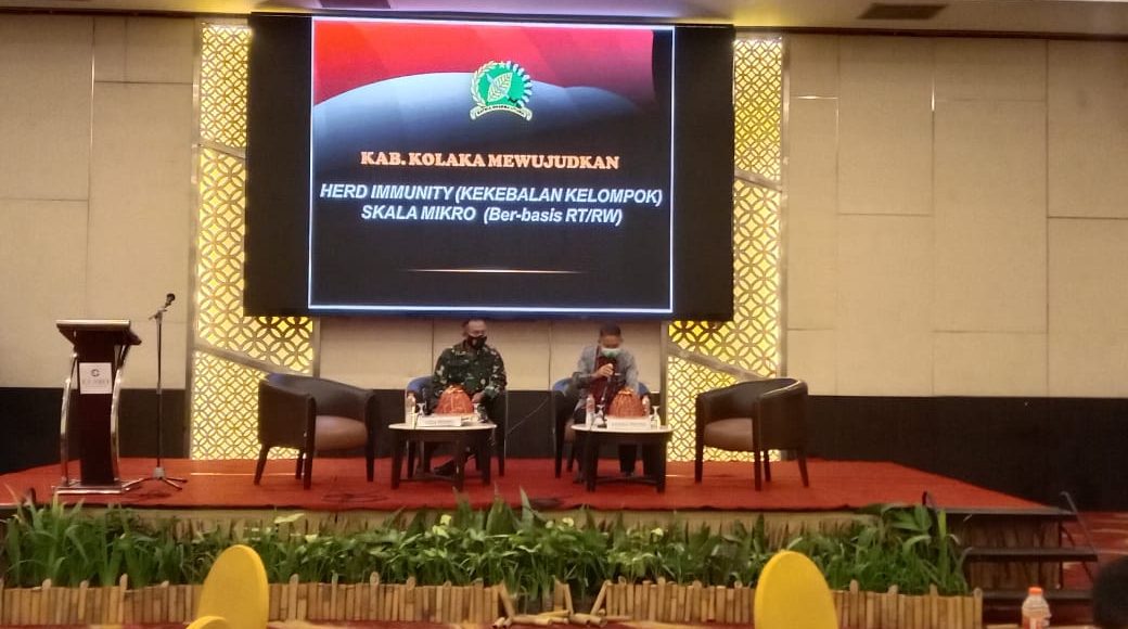 Pilot Project Herd Immunity Skala Mikro, KODIM 1412/Kolaka Bersama Pemda dan Polres   menginspirasi Percepatan Program Vaksinasi Sultra