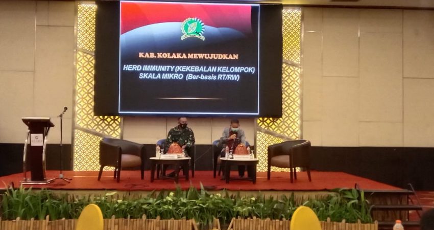 Pilot Project Herd Immunity Skala Mikro, KODIM 1412/Kolaka Bersama Pemda dan Polres   menginspirasi Percepatan Program Vaksinasi Sultra