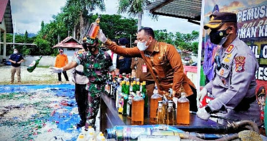 Polres Konawe Musnahkan BB Hasil Operasi Cipkon