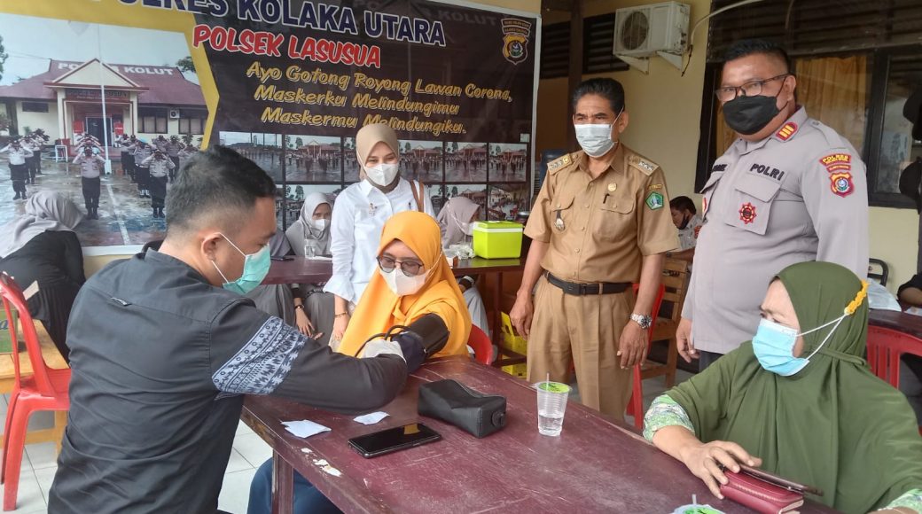 Polsek Lasusua Capai Target Vaksin 70 Persen