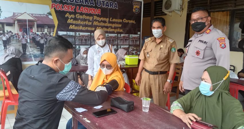 Polsek Lasusua Capai Target Vaksin 70 Persen