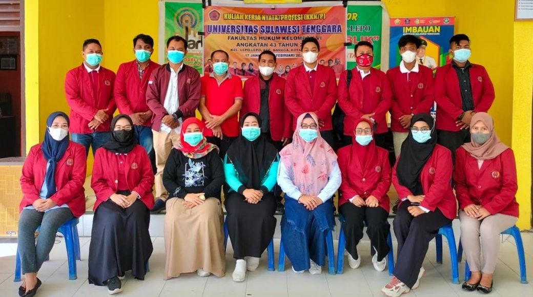 Fakultas Hukum Unsultra Gelar KKN/P di Kelurahan Lepo-lepo, Pencegahan Covid-19 Bakal Disosialisasikan