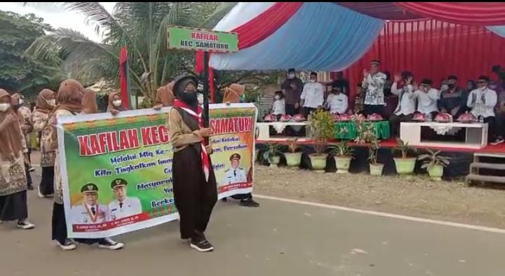 Foto saat pembukaan MTQ ke 46 yang di buka dengan pawai taruf