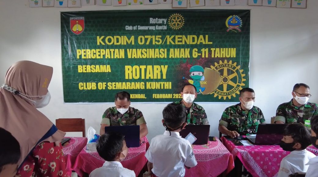 Kodim 0715/Kendal Gencar Vaksinasi Anak Usia 6-11 Tahun