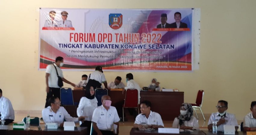 Gelar Forum OPD, Sekda Konsel: Pembangunan Harus Sesuai Rencana Strategis Dinas dan RPJMD
