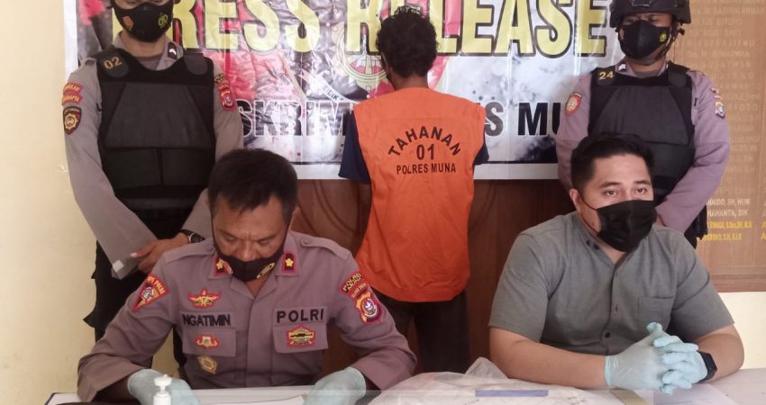 Lagi-lagi Gegara Miras, Polres Muna Ciduk Seorang Nelayan Mantan Napi KDRT