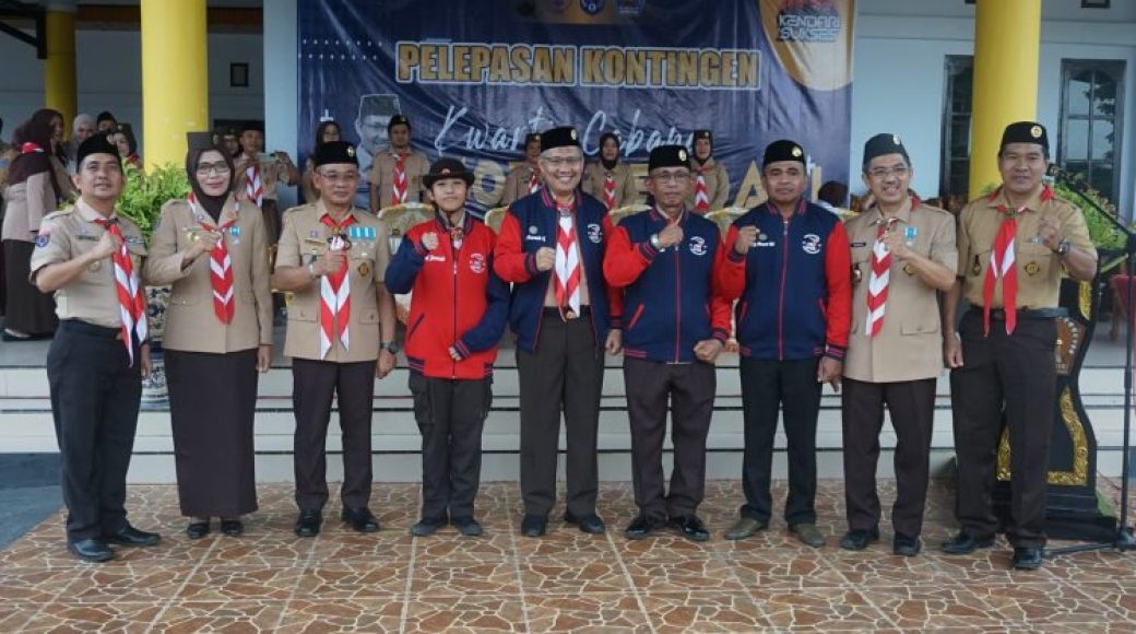 Lepas Kontingen Jambore Daerah, Wali Kota Harap Pramuka Harumkan Nama Kota Kendari