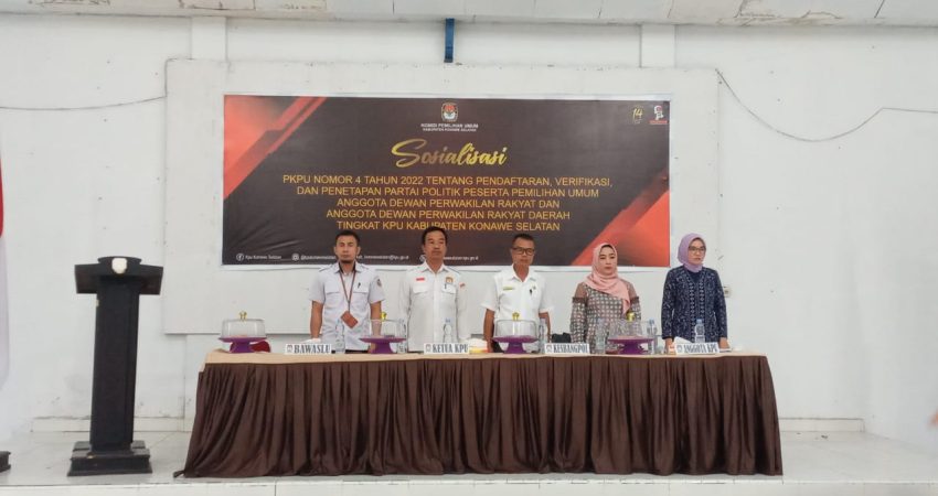 KPU Konsel Sosialisasikan PKPU Dihadapan Parpol Peserta Pemilu