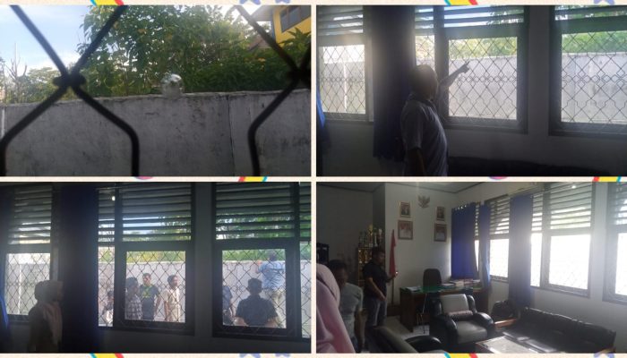 Kaca Ruangan Kantor Kepala DMPD Muna Ditembak OTK