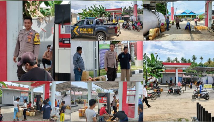 Pastikan SPBU dan SPBN Tepat Sasaran, Polsek Katobu Rutin Lakukan Pemantauan