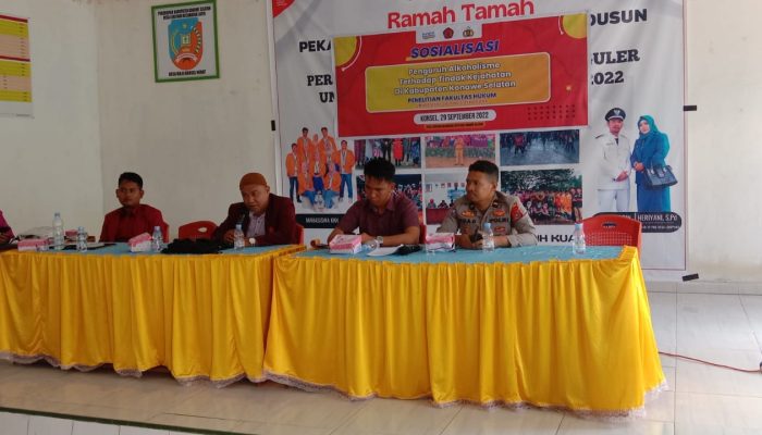 Unsultra Gelar Sosialisasi Pengaruh Alkoholisme di Desa Lerepako Konsel
