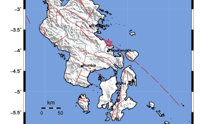 Lalonggasumeeto Konawe Diguncang Gempa, Tidak Berpotensi Tsunami