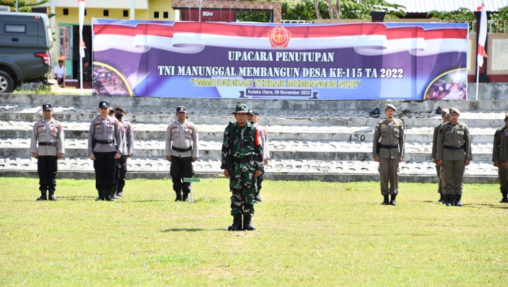Danrem 143/HO Dampingi Kasdam XIV/Hasanuddin Tutup TMMD 115 Kodim 1412/Kolaka