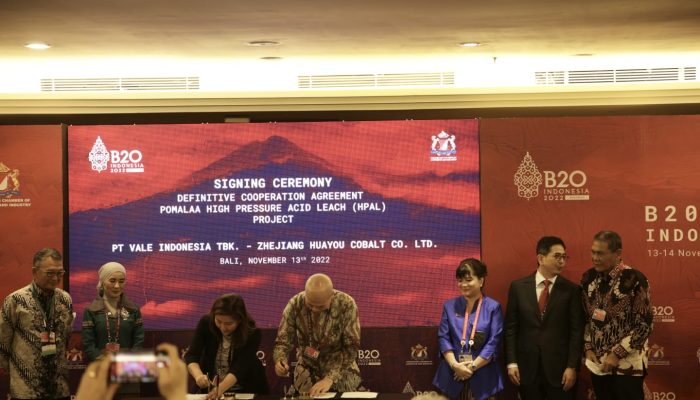 PT Vale Indonesia Menandatangani Perjanjian Definitif dengan  Zhejiang Huayou Cobalt Co