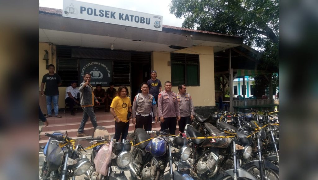 Tertibkan SPBU, Polsek Katobu Amankan 16 Motor Calo BBM