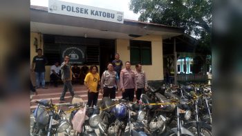Tertibkan SPBU, Polsek Katobu Amankan 16 Motor Calo BBM