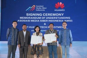 Tandatangani Nota Kesepahaman, Huawei - AMSI Sinergi Tingkatkan Kecakapan Digital Media Siber di Indonesia