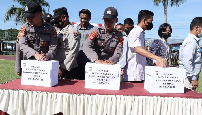 Polresta Kendari dan Polsek Jajaran Galang Dana Kemanusiaan Gempa Cianjur