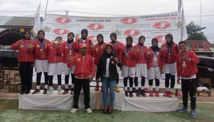 Porprov ke-XIV 2022, Atlet Handball Putri Baubau Raih Emas Usai Kalahkan Kota Kendari