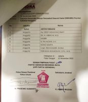 SK Pengurus Baru, Anton Timbang Jabat Ketua Dewan Penasehat Daerah Gerindra Sultra