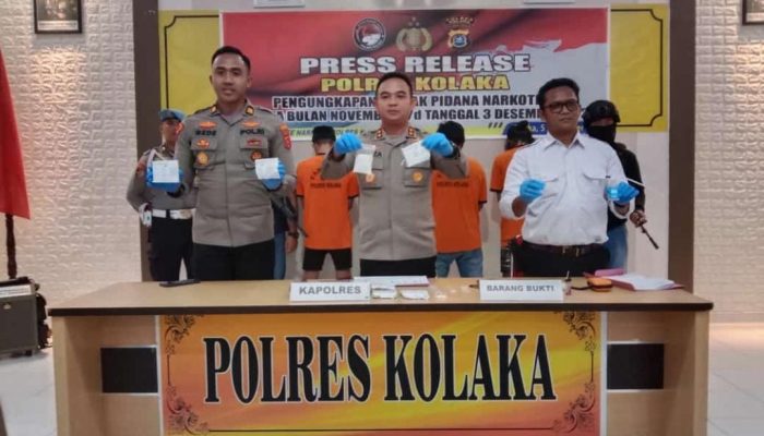 2022, Polres Kolaka Ungkap 36 Kasus Narkoba dan Amankan 45 Tersangka