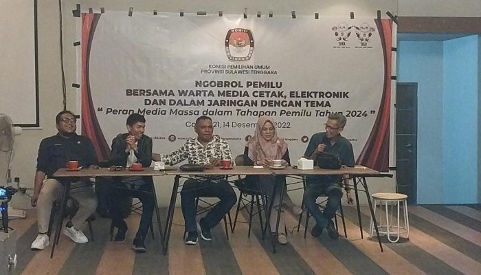 KPU Sultra Gelar Ngobrol Pemilu 2024 Bersama Wartawan