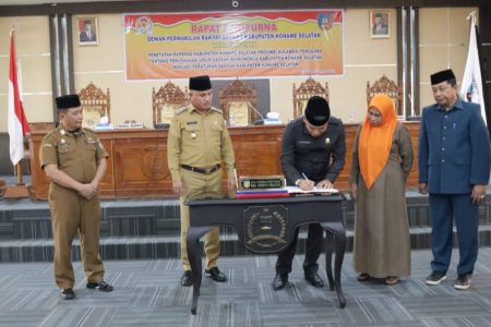 Dewan Konsel Resmi Tetapkan Perda Perumda Wawowonua