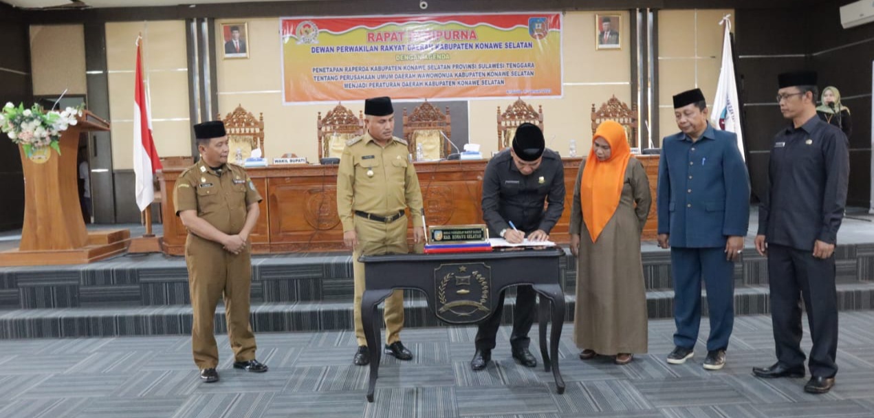 Dewan Konsel Resmi Tetapkan Perda Perumda Wawowonua