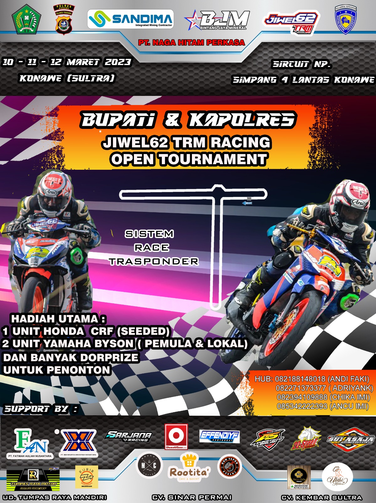 Road Race Open Turnamen Ikut dalam Rangkaian HUT ke-63 Konawe