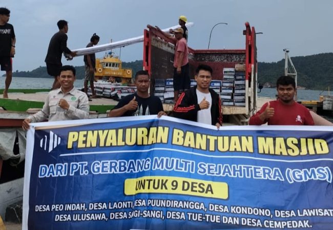 PT GMS Bantu Sembilan Masjid di Laonti