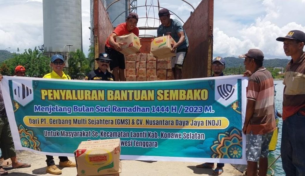 PT GMS Kembali Salurkan Ribuan Paket Sembako Bagi Warga Laonti