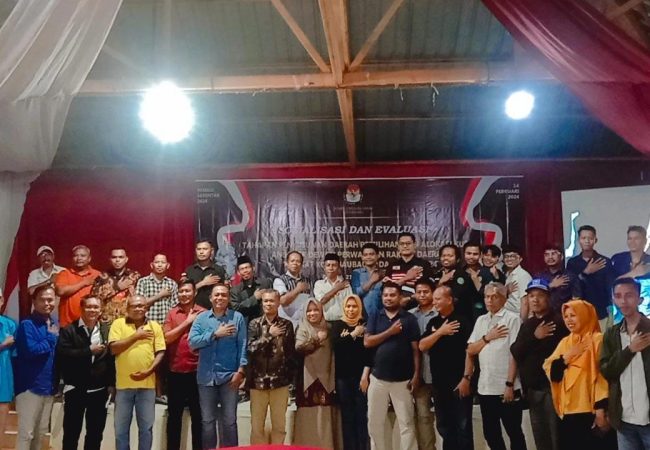 KPU Kota Baubau Sosialisasi dan Evaluasi Penetapan Pemilih dan Alokasi Kursi Dewan Pemilu 2024