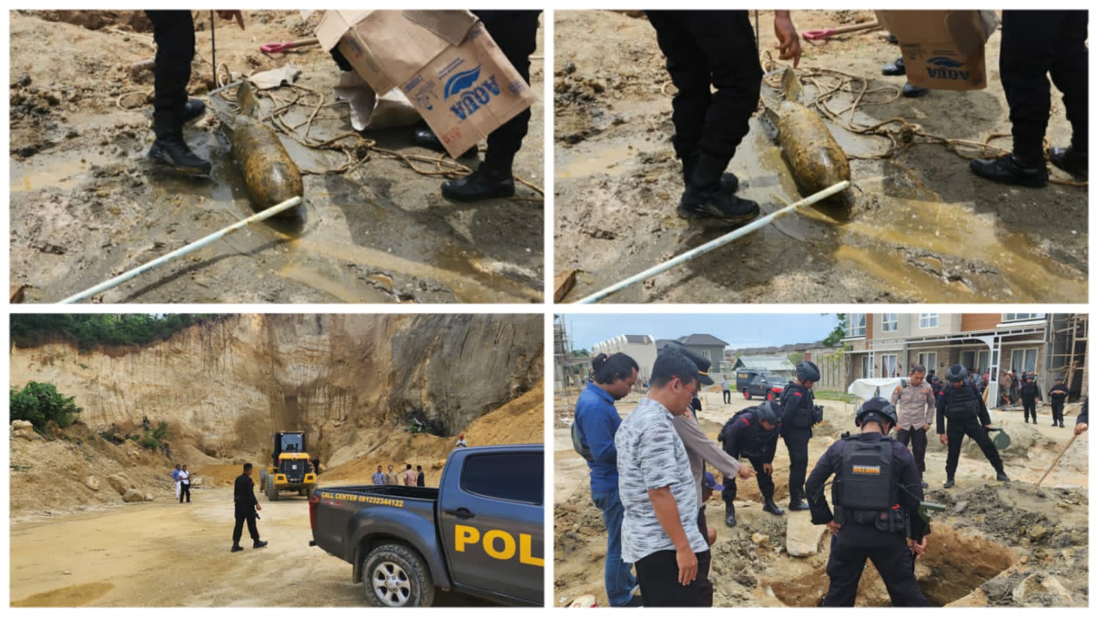 Buruh Bangunan di Kendari Temukan Benda Diduga Bom