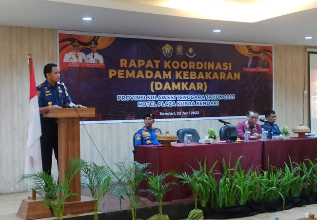 Satpol PP Sultra Gelar Rakor Pemadam Kebakaran 