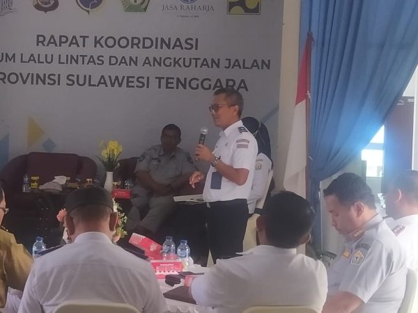 Kabid BPTD Kelas II Sultra Jelaskan 5 Pilar Keselamatan di Rakor LLAJ Dishub Sultra