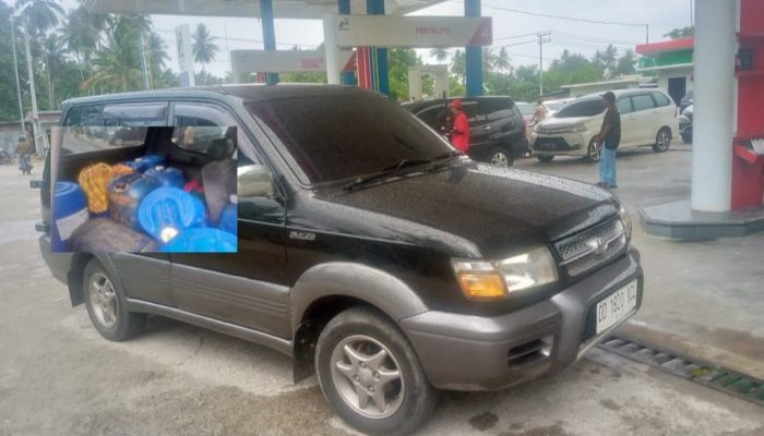 Kasat Intelkam Kolut Amankan Satu Unit Kendaraan Melakukan Pengisian Jerigen di SPBU