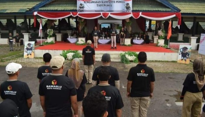 Bawaslu Baubau Gelar Apel Siaga dan Kampanye Pemilu Damai 2024