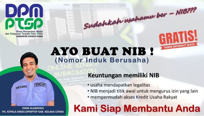 DPM PTSP Kolut Luncurkan program Pembuatan NIB gratis