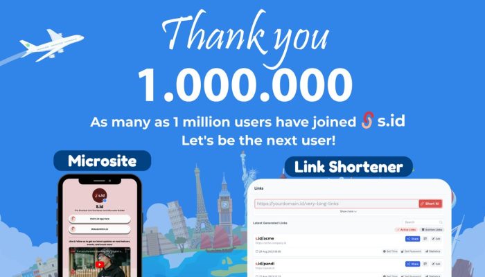 Catat Pertumbuhan Signifikan ditahun 2023, Layanan Link Shortener dan Bio Link Asli Indonesia Miliki 1 Juta Pengguna
