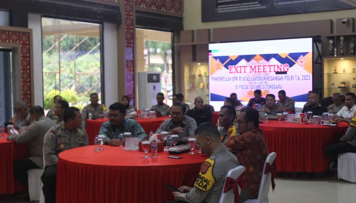 Exit Meeting, Kapolda Sultra Minta Satker Jajaran Tindaklanjuti Rekomendasi BPK RI
