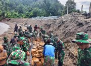 TMMD Kolaka Membangun Bronjong di Desa Iwoimopuro Kecamatan Wolo