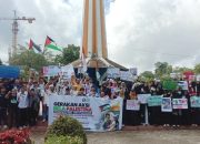 Ratusan Mahasiswa UHO Bersama 27 Organisasi Gelar Aksi Belah Palestina &ldquo;Stop Kejahatan Genosida&rdquo;