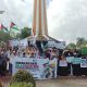 Ratusan Mahasiswa UHO Bersama 27 Organisasi Gelar Aksi Belah Palestina "Stop Kejahatan Genosida"