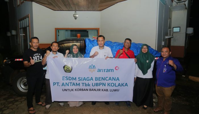 PT ANTAM dan ESDM Salurkan Bantuan Kemanusiaan Untuk Korban Banjir dan Longsor di Luwu