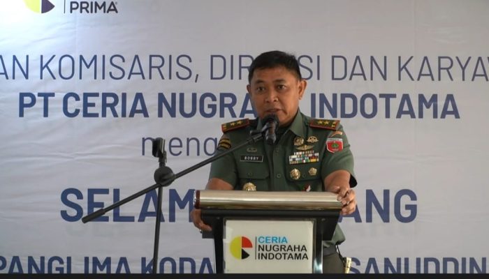 Pangdam Hasanuddin XIV Harap PT Ceria Menjadi Perusahaan Kebanggaan Negara