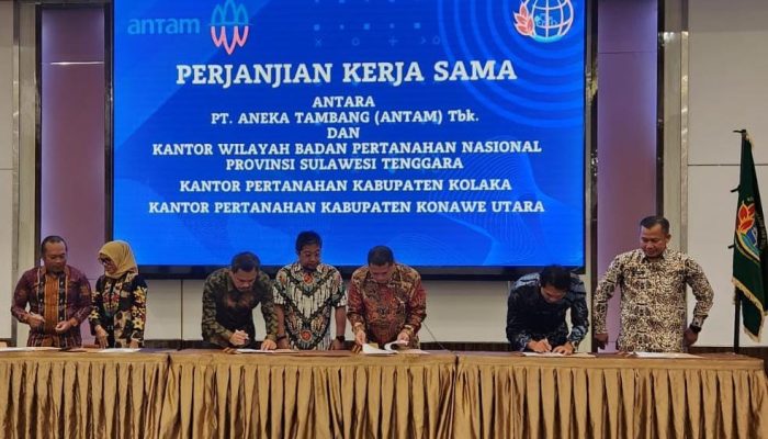 Kerja Sama, PT Antam Tbk dan BPN Sultra Amankan Aset Pertambangan