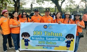 Peringati 100 Tahun, WKRI Sultra Gelar Jalan Santai dan Senam Bersama
