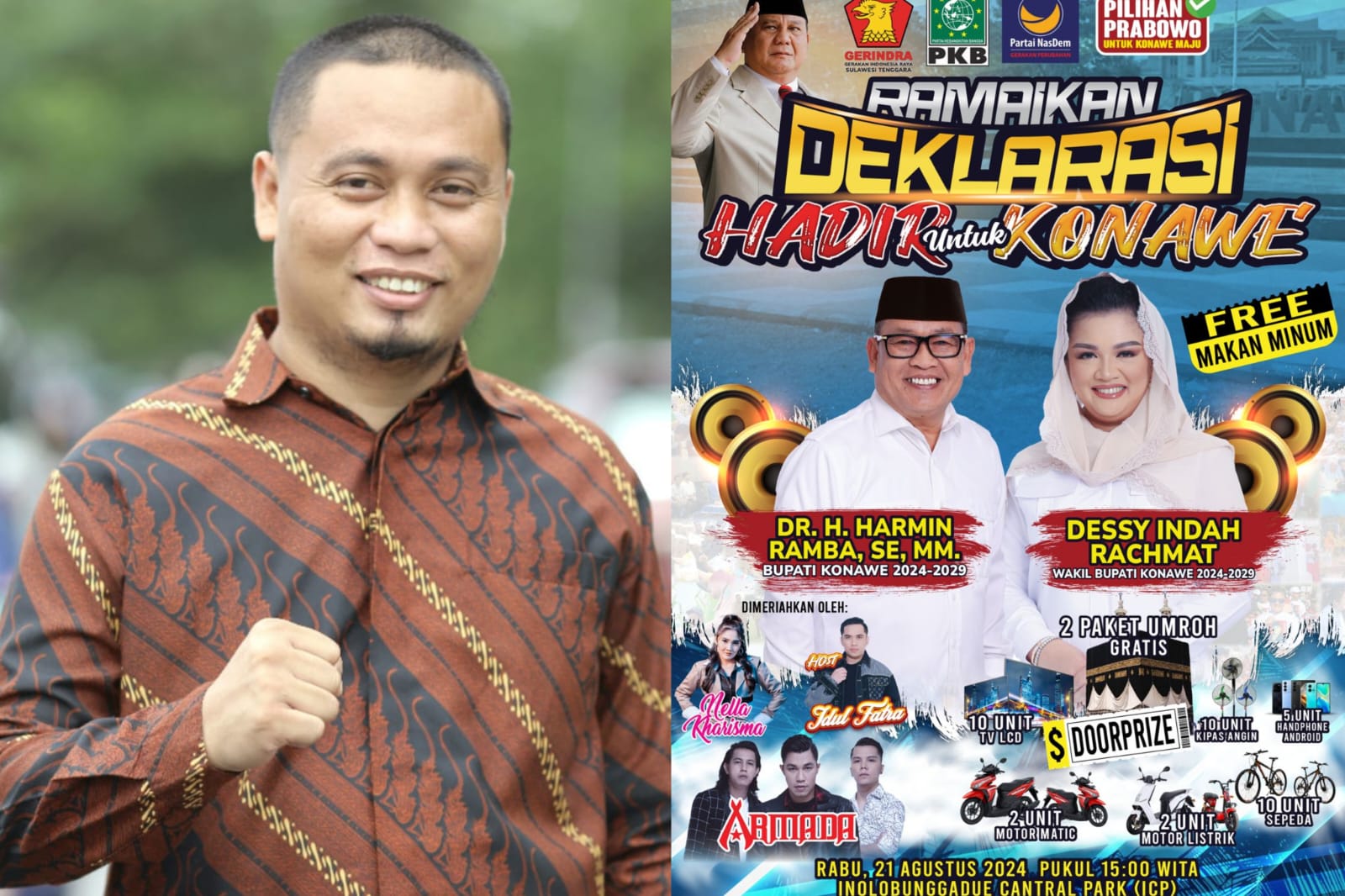 Balon Akronim HADIR Bakal Deklarasi Bertabur Door Prize